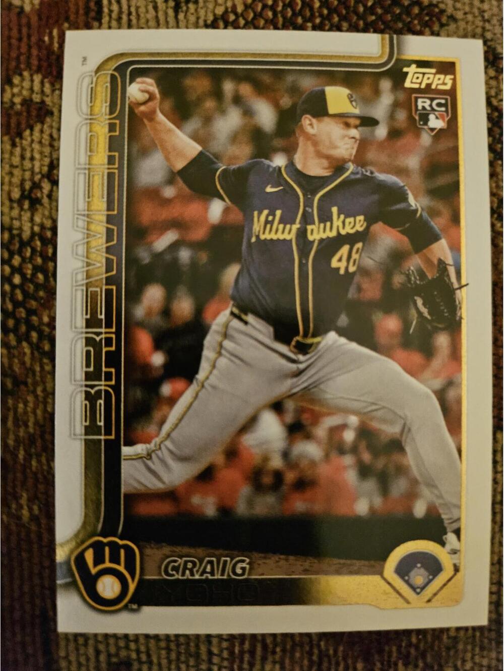 2025 Topps Update #US261 - Craig Yoho - Brewers - Rookie Card - Picture 1 of 2